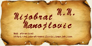 Mijobrat Manojlović vizit kartica